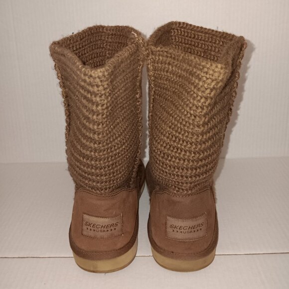 SKECHERS USA KNITTED SWEATER BOOTS - Picture 7 of 13